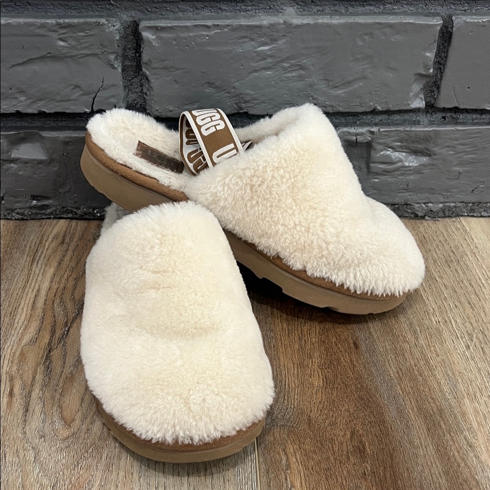 UGG Cream Shearling Slip-Ons